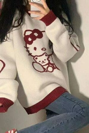 Y2K Hello Kitty Streetwear Sweater