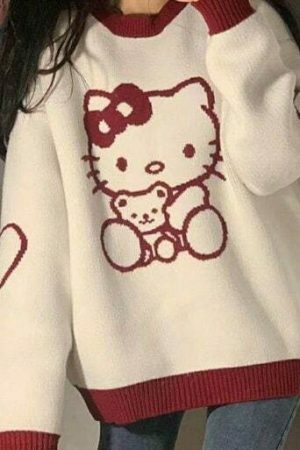 Y2K Hello Kitty Streetwear Sweater