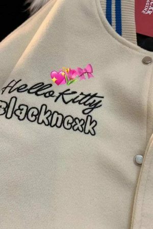 Y2K Hello Kitty Streetwear Varsity Jacket