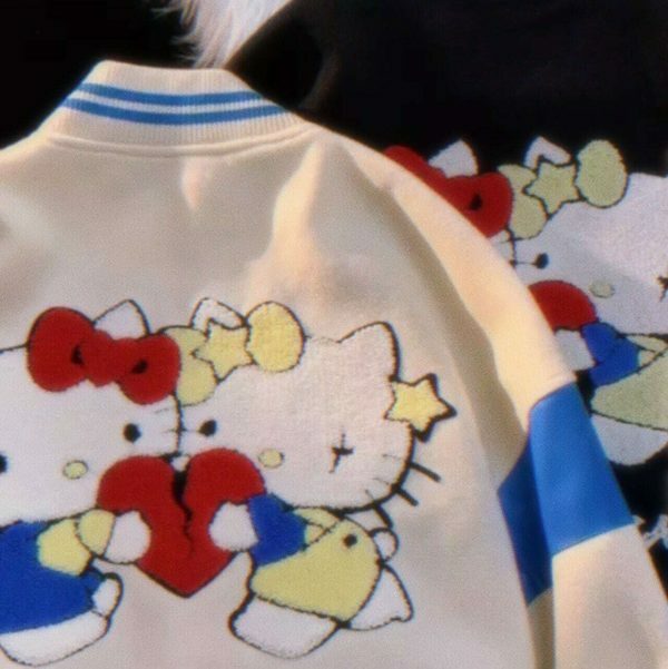 Y2K Hello Kitty Streetwear Varsity Jacket