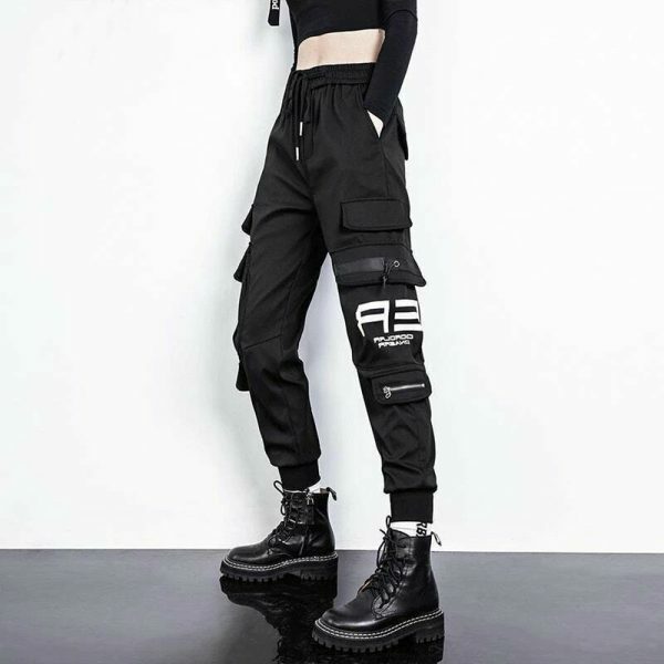 Y2K High Waist Cargo Pants Women Streetwear Baggy Joggers