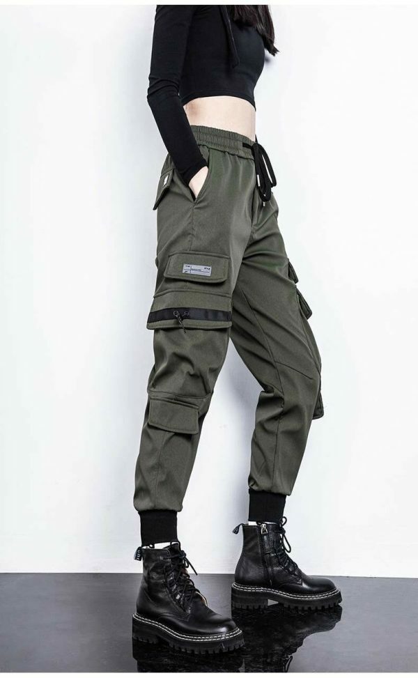 Y2K High Waist Cargo Pants Women Streetwear Baggy Joggers