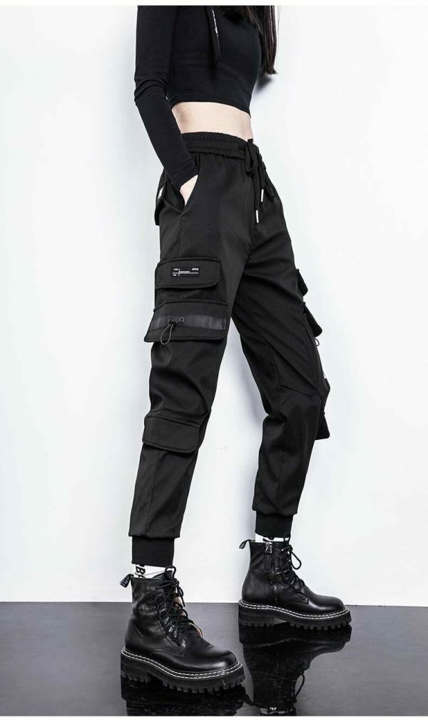 Y2K High Waist Cargo Pants Women Streetwear Baggy Joggers