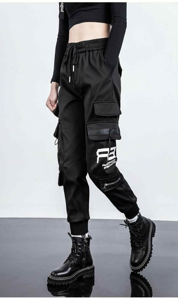 Y2K High Waist Cargo Pants Women Streetwear Baggy Joggers