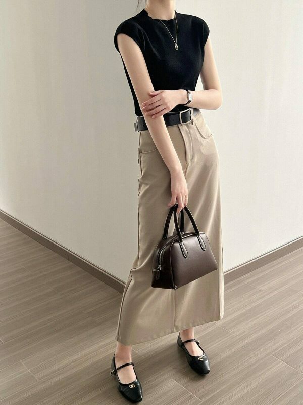 Y2K High Waist Cargo Skirt with Belt