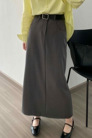 Y2K High Waist Cargo Skirt with Belt