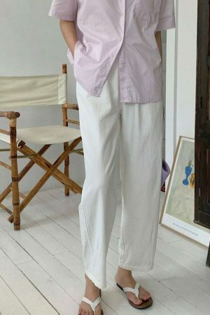 Y2K High Waist Cinched Ankle Pants