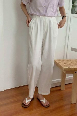 Y2K High Waist Cinched Ankle Pants