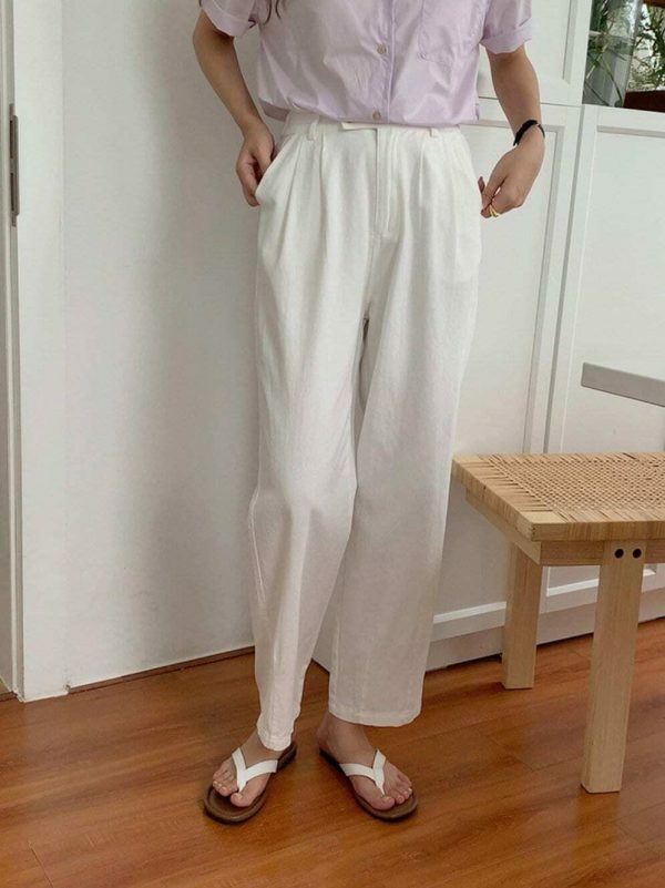 Y2K High Waist Cinched Ankle Pants