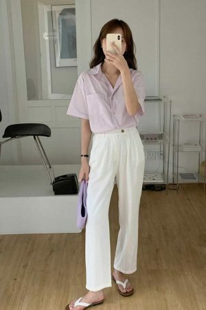 Y2K High Waist Cinched Ankle Pants