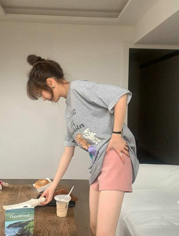 Y2K High Waist Cotton Blended Streetwear Shorts