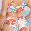 Y2K High Waist Floral Bikini Bottom for Plus Size Streetwear