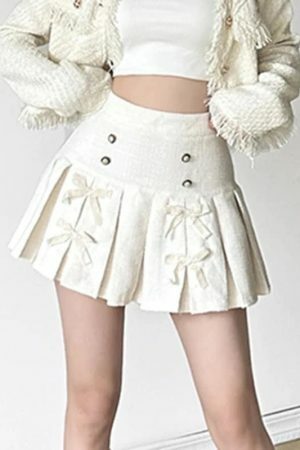 Y2K High Waist Mini Skirt with Japanese and Korean Streetwear Influence