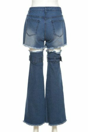 Y2K High Waist Wide Leg Trousers - Streetwear Fashion