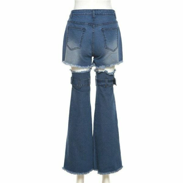 Y2K High Waist Wide Leg Trousers - Streetwear Fashion