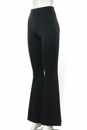 Y2K High Waist Wide Leg Women's Pants - Streetwear Fashion