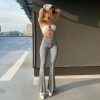 Y2K High Waist Wide Leg Women's Trousers - Streetwear Fashion