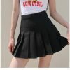 Y2K High Waisted A-Line Tennis Skirt in White/Black - French Retro Streetwear