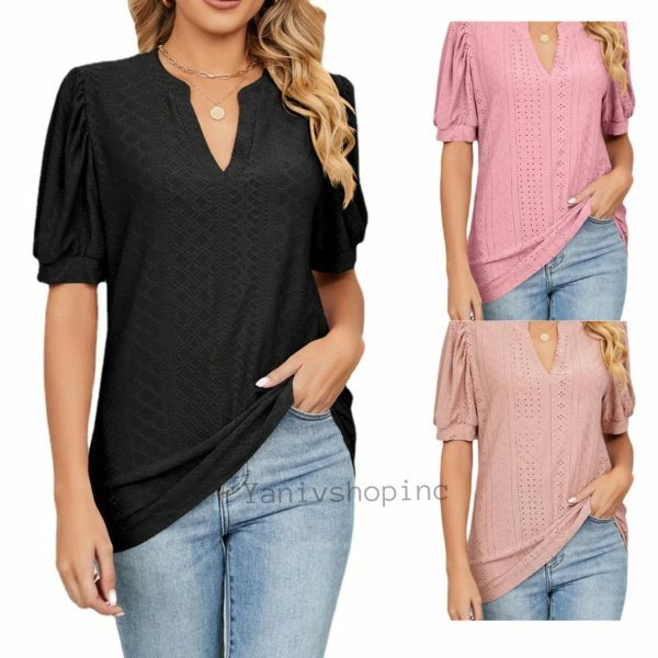 Y2K Hollow Out V-Neck Short Sleeve Blouse - Streetwear Fashion Top