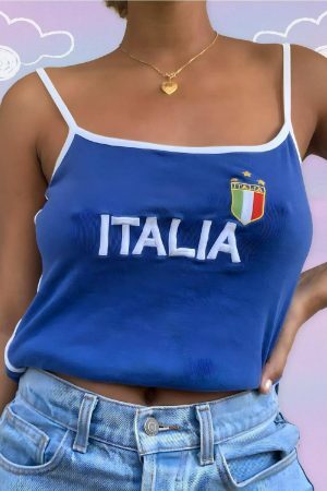 Y2K Italia Angel Baby Tank Top - 90s 2000s Aesthetic Streetwear