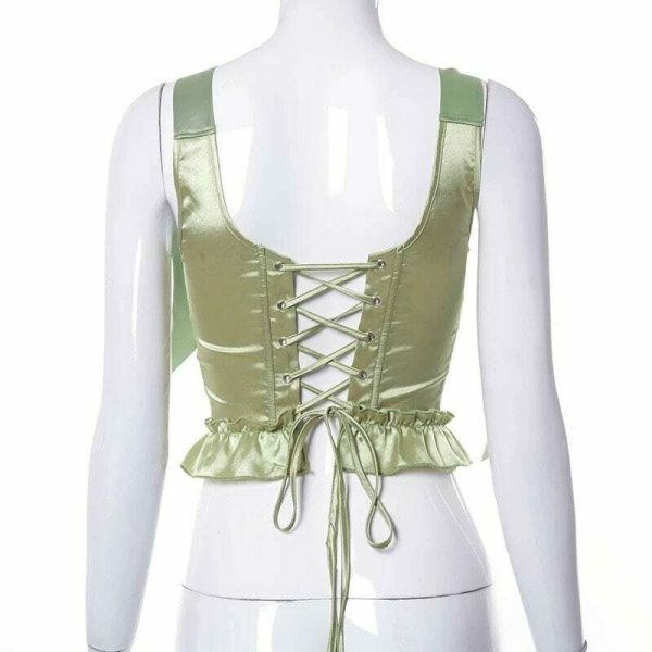 Y2K Ivy Corset with Bow Straps