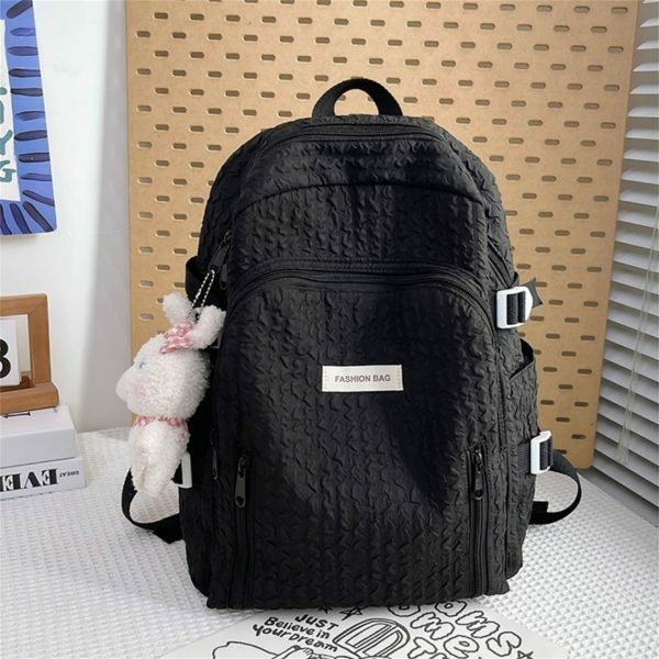 Y2K Japanese Pleated Backpack for Travel and School