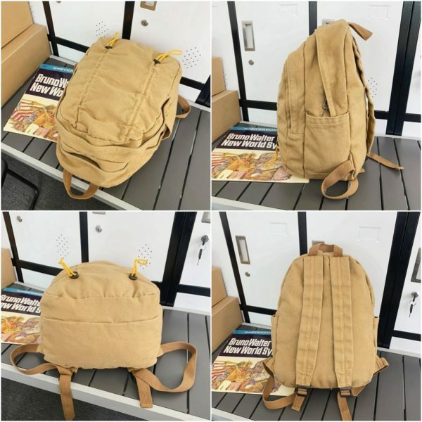 Y2K Japanese Washed Canvas Drawstring Backpack - Large Capacity Nylon Streetwear Bag - Cute Gift for Her