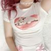 Y2K Kawaii Bunny Rabbit Heart Lolita Tee