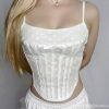 Y2K Kawaii Lolita Crochet Sleeveless Bustier Top