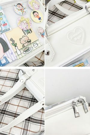 Y2K Kawaii Lolita Ita Bag with Transparent Window & JK Schoolgirl Shoulder Bag