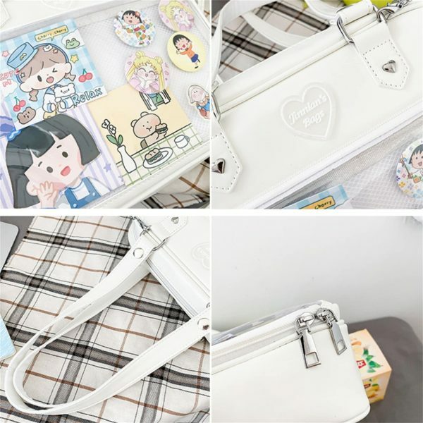 Y2K Kawaii Lolita Ita Bag with Transparent Window & JK Schoolgirl Shoulder Bag