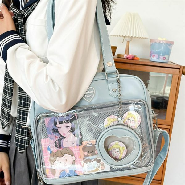 Y2K Kawaii Lolita Ita Bag with Transparent Window & JK Schoolgirl Shoulder Bag