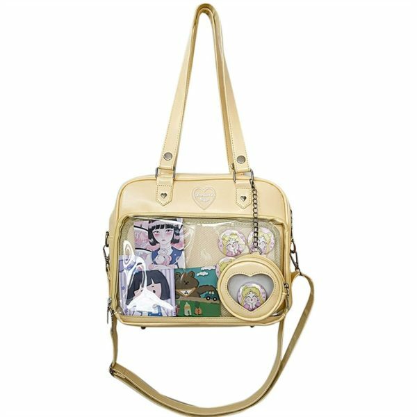 Y2K Kawaii Lolita Ita Bag with Transparent Window & JK Schoolgirl Shoulder Bag