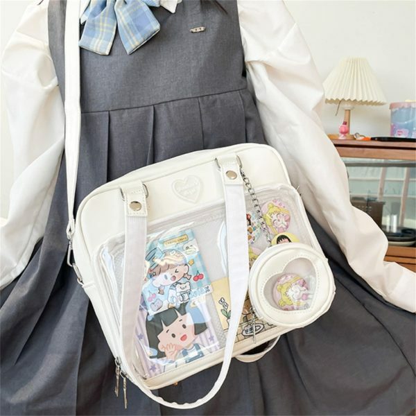 Y2K Kawaii Lolita Ita Bag with Transparent Window & JK Schoolgirl Shoulder Bag