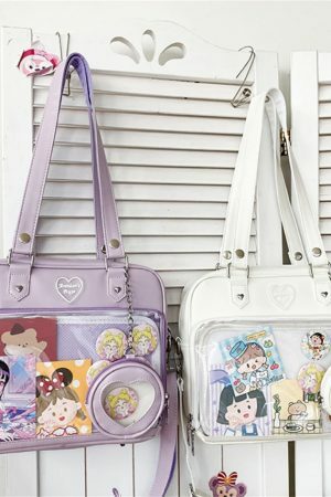 Y2K Kawaii Lolita Ita Bag with Transparent Window & JK Schoolgirl Shoulder Bag