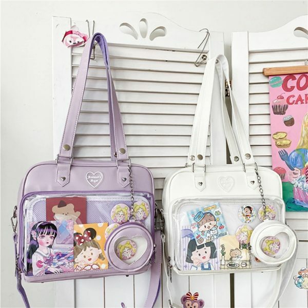 Y2K Kawaii Lolita Ita Bag with Transparent Window & JK Schoolgirl Shoulder Bag