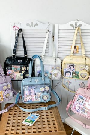 Y2K Kawaii Lolita Ita Bag with Transparent Window & JK Schoolgirl Shoulder Bag