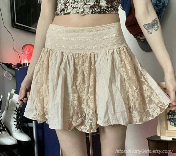 Y2K Kawaii Lolita Mini Skirt - Streetwear Fashion Aesthetics