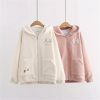 Y2K Kawaii Rabbit Hoodie with Shoulder Sleeve Zipper Coat