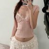 Y2K Kawaii Ribbed Coquette Cami