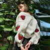 Y2K Knitted Strawberry Oversized Cardigan Sweatshirt