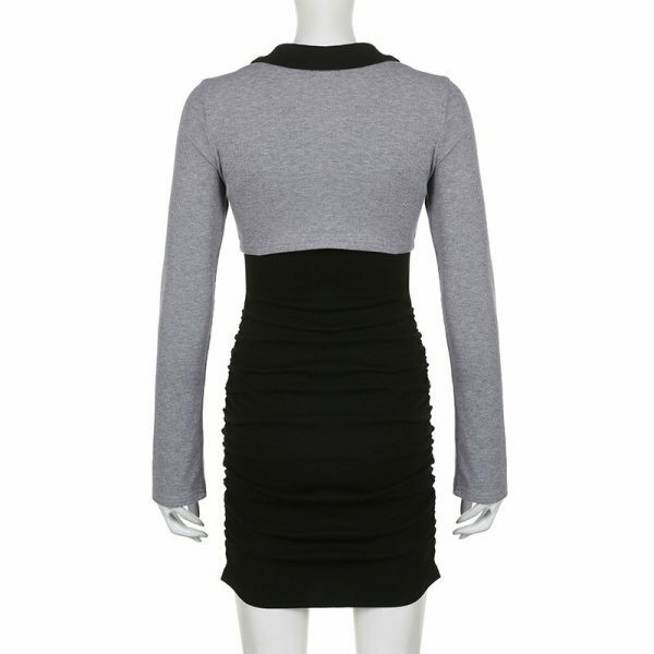 Y2K Korean Fashion Bodycon Elegant Dresses Jumper Set