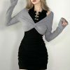 Y2K Korean Fashion Bodycon Elegant Dresses Jumper Set