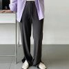 Y2K Korean Streetwear Drawstring Wide Leg Pants with Slit