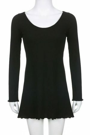 Y2K Korean Streetwear Knit Mini Dress