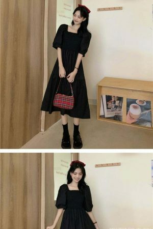 Y2K Korean Streetwear Vintage Sundress for Women