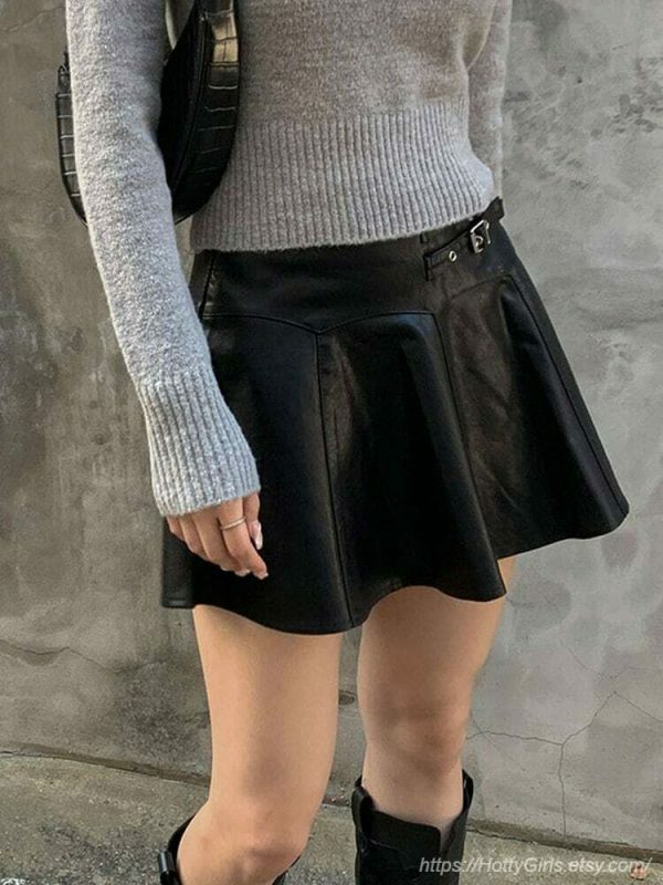 Y2K Korean Style Pleated High Waist Mini Skirt