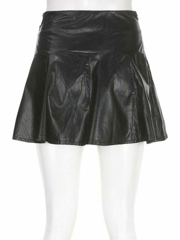 Y2K Korean Style Pleated High Waist Mini Skirt