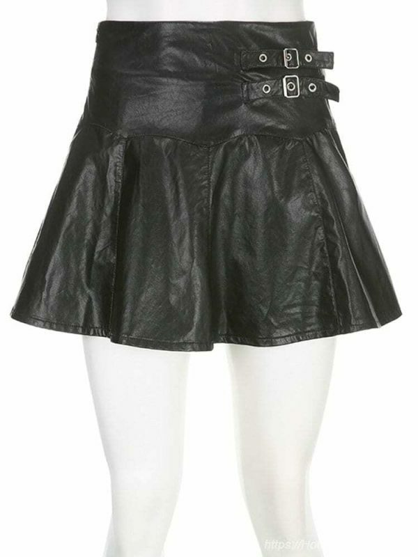 Y2K Korean Style Pleated High Waist Mini Skirt