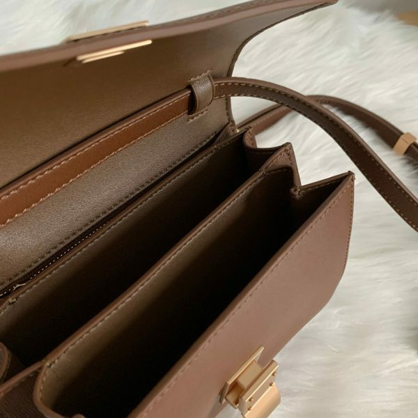 Y2K Korean Style Small Brown Leather Box Bag - Streetwear Crossbody